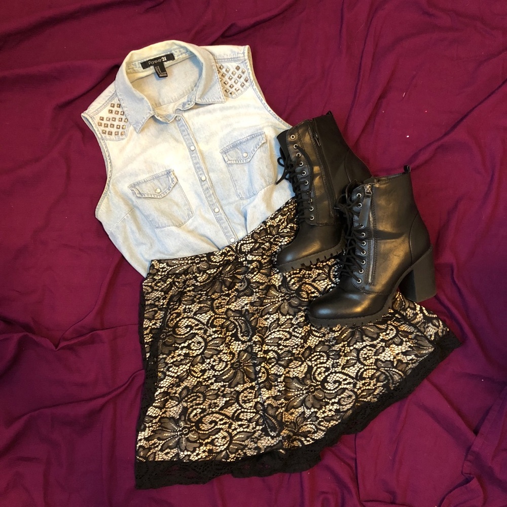 Lace Skater Skirt